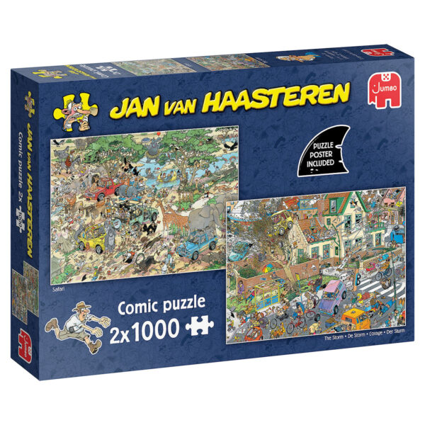 Puzzel 2x1000 st. JvH - Safari en Storm