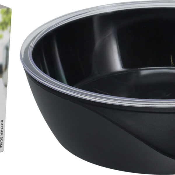 Keukenweegschaal zwart digitaal met mengkom 400ml