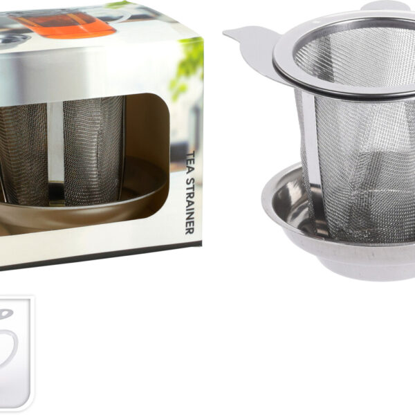 Theezeef RVS met houder