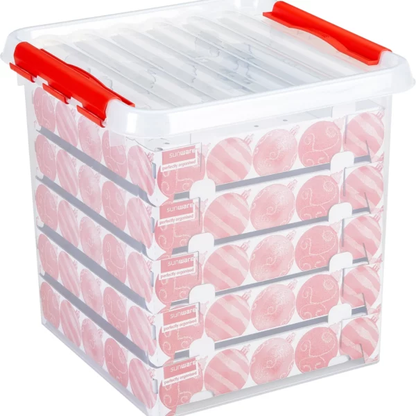Sunware Q-line kerstbox 38 liter transparant
