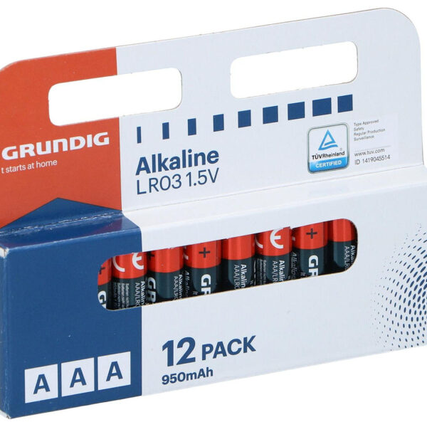 Grundig Alkaline Batterij AAA 12-pack