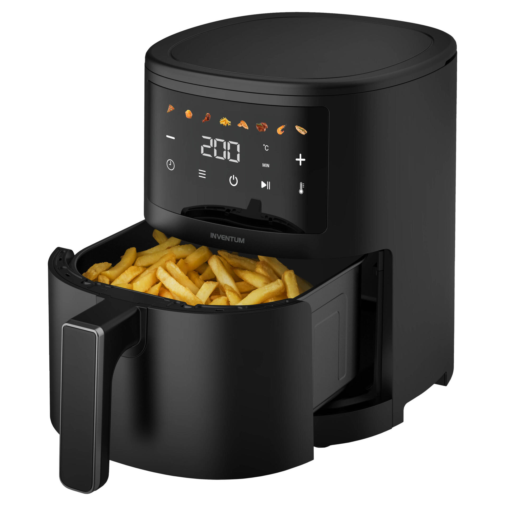 Inventum GF351HLDB Airfryer Friteuse 3,5L Zwart 1500W Inventum GF351HLDB Airfryer Friteuse 3,5L Zwart 1500W