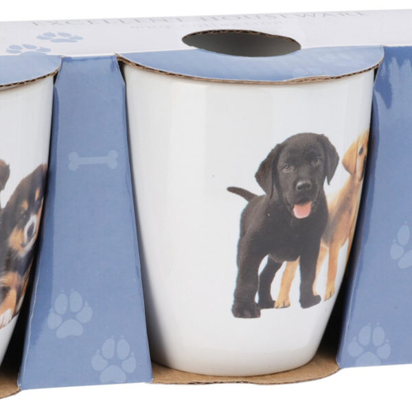 Beker 22cl set 3 stuks - Honden
