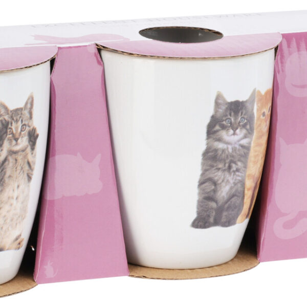 Beker 22cl set 3 stuks - Katten