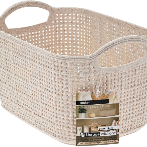 Opbergmand ratan Sand - 240x160x140mm
