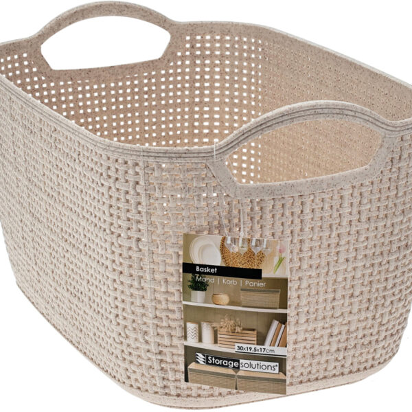 Opbergmand ratan Sand - 300x195x144mm