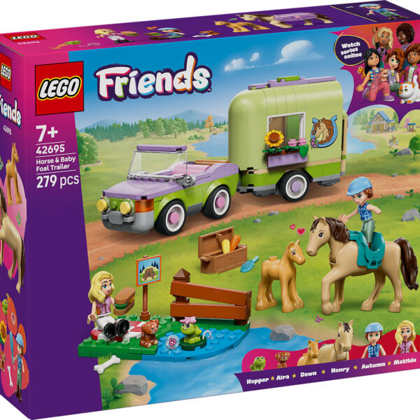 LEGO Friends Trailer met paard en veulen