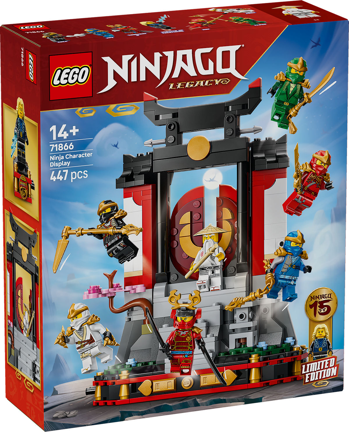 LEGO Ninjago 15-jarig jubileum: Display met ninja personages LEGO Ninjago 15-jarig jubileum: Display met ninja personages