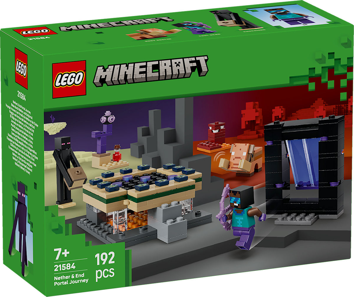 LEGO Minecraft Reis naar de Nether en het End-portaal LEGO Minecraft Reis naar de Nether en het End-portaal