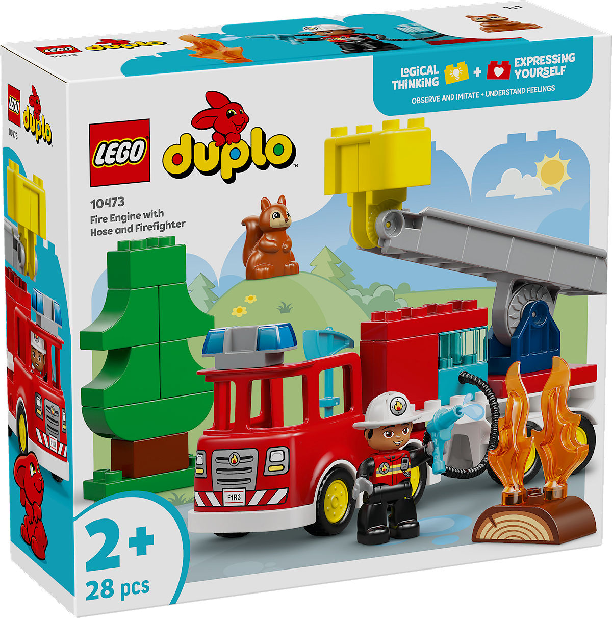 DUPLO Town Brandweertruck met slang en brandweerman DUPLO Town Brandweertruck met slang en brandweerman