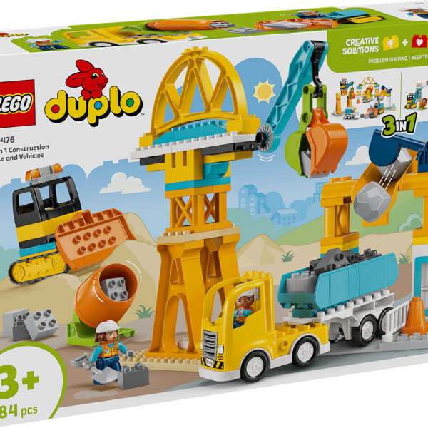 DUPLO Town 3-in-1 bouwplaats en voertuigen
