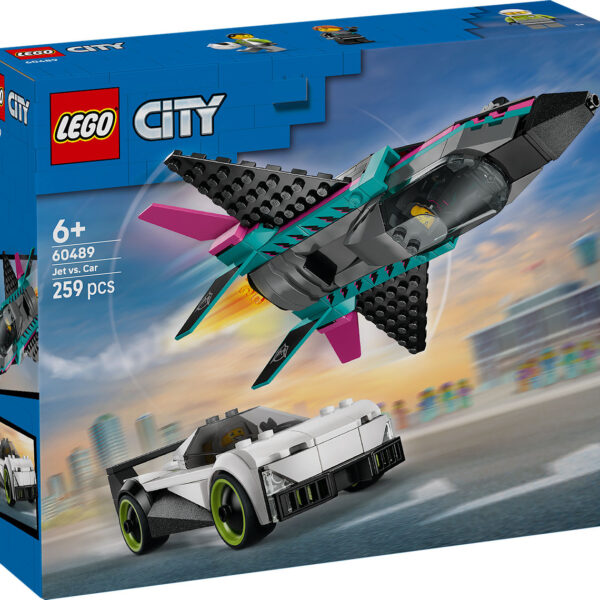LEGO City Straalvliegtuig vs. sportauto