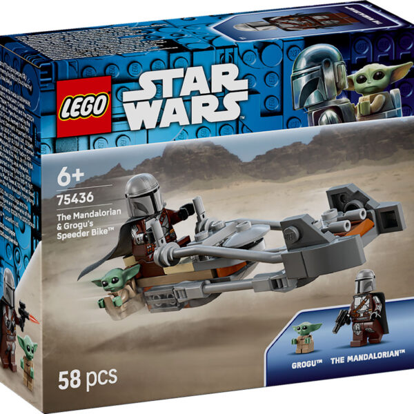 LEGO Star Wars De Mandalorian en Grogu's speederbike