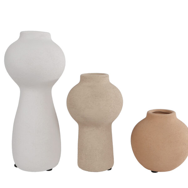 Vaas Izzy aardewerk set 3 stuks 29x11,5x23,5cm