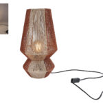 Tafellamp Febe L beige/terra metaal/jute 23x23x40,5cm