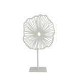 Sculptuur Aoife S op standaard off-white metaal 17x6x31cm