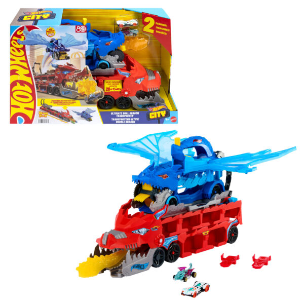 Hot Wheels City Ultiem Dubbele Draak Transportvoertuig