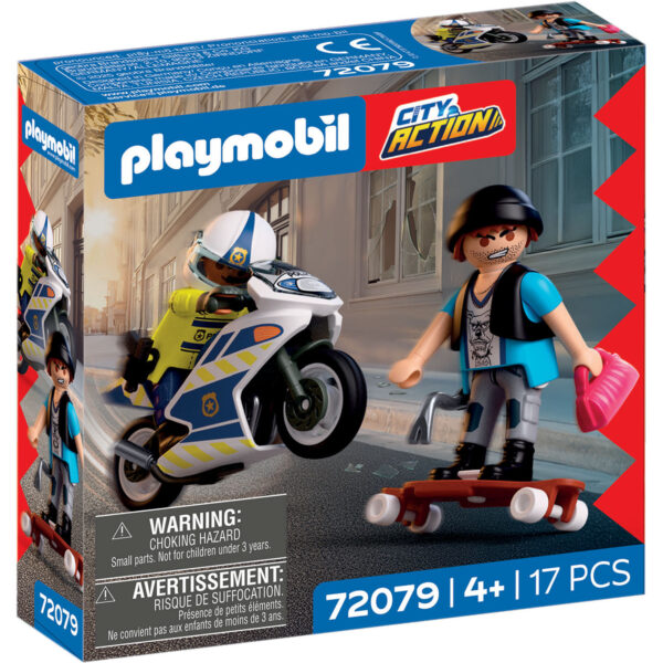 Playmobil City Action Achtervolging met motorfiets