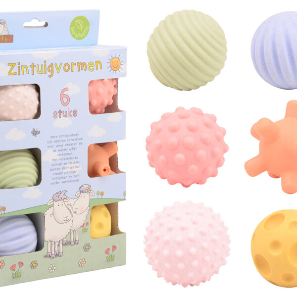 Mike en Molly - Motoriek en zintuig ballen 6 stuks in doos