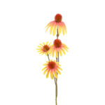 Countryfield Kunstbloem Echinacea geel 10x10x77cm