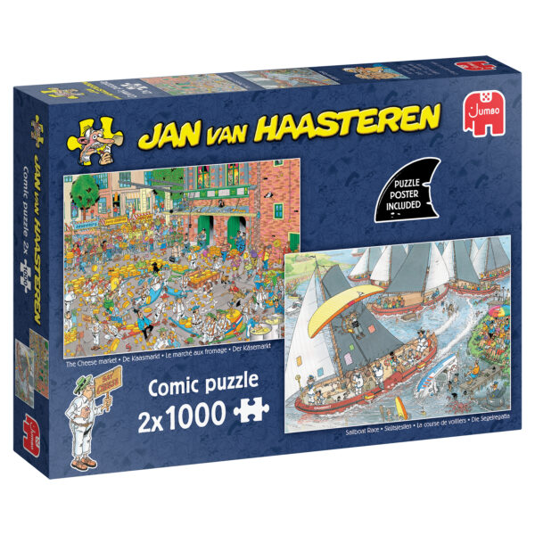 Puzzel 2x1000 st. JvH - De Kaasmarkt en Skûtsjesilen