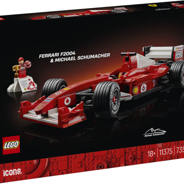 LEGO Icons Ferrari F2004 en Michael Schumacher