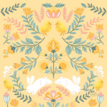 Duni 3-laags tissue Servetten Ornament Easter 33x33cm