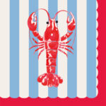 Duni 3-laags tissue Servetten Crayfish Tide 33x33cm