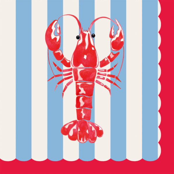 Duni 3-laags tissue Servetten Crayfish Tide 33x33cm