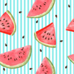 Duni 3-laags tissue Servetten Melon Lines 33x33cm