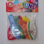 Ballonnen cijfer 40 no. 12 eenzijdig 8 stuks