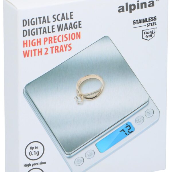 Alpina Keukenweegschaal 2kg - RVS