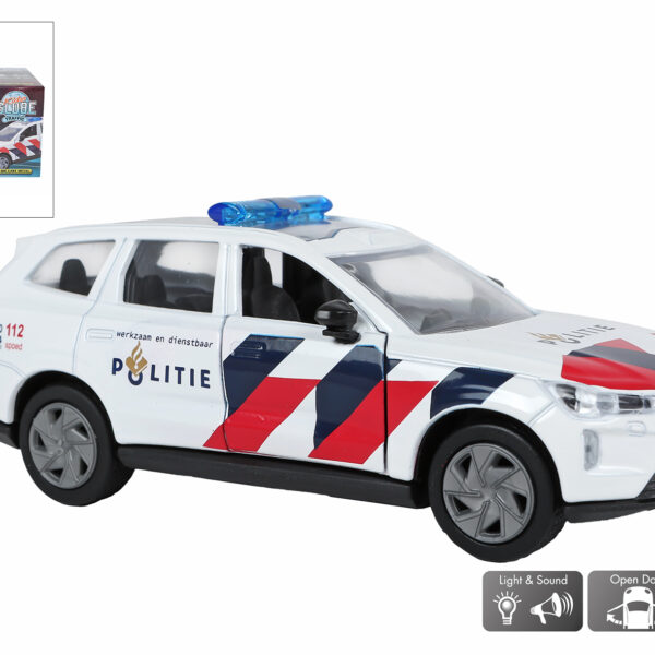 Kids Globe Politie Volvo EX90 NL L/G pull back 13,5cm
