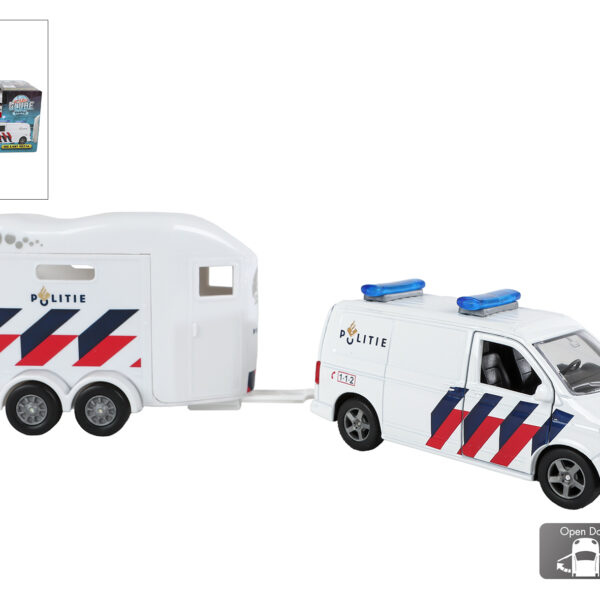 Kids Globe VW Transporter Politie paardentrailer NL 28,5cm