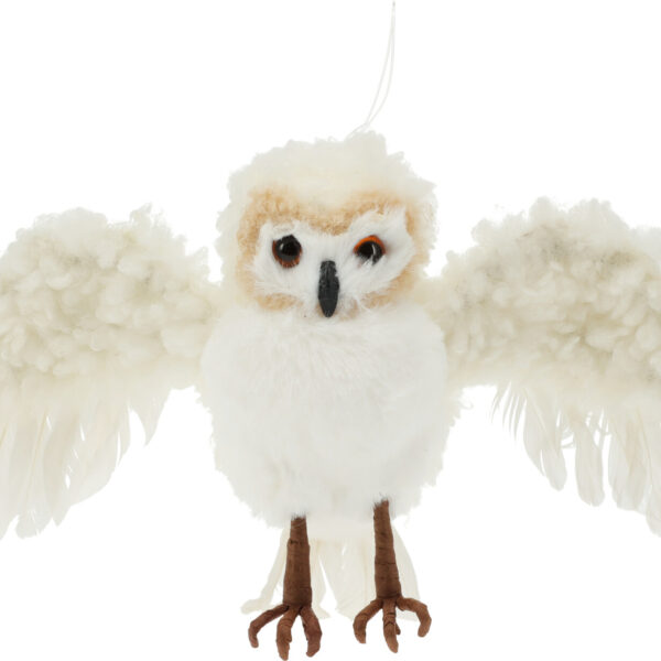 Decoratie Uil 20cm Wit