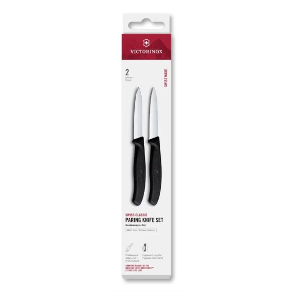 Victorinox Classic keukenset spits/kartel 2-dlg 8cm - zwart