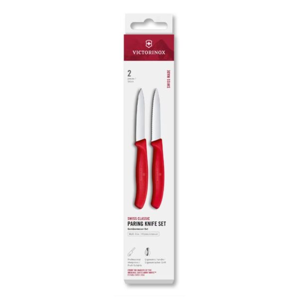 Victorinox Classic keukenset spits/kartel 2-dlg 8cm - rood