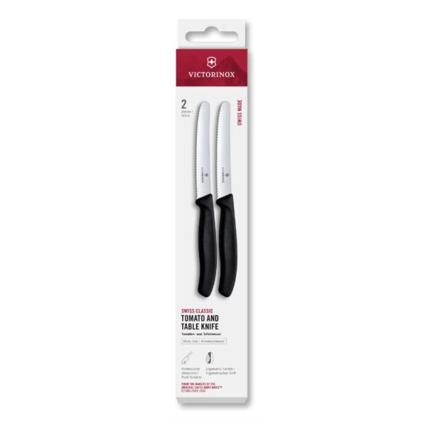 Victorinox Classic tafelmes rond kartel 2st 11cm - zwart