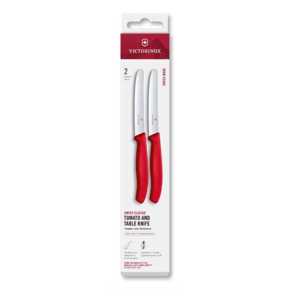 Victorinox Classic tafelmes rond kartel 2st 11cm - rood