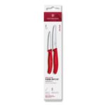 Victorinox Classic schilmes/tafelmes glad/kartel set - rood