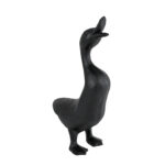 Sculptuur Goose zwart gietijzer 14,5x7,5x25cm
