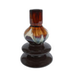 Kandelaar Riley bruin aardewerk 11x11x16cm