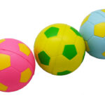 Set soft foam ballen 6,3cm 3 stuks in net