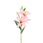 Countryfield Kunstbloem Lilium oriental roze 10x10x61cm