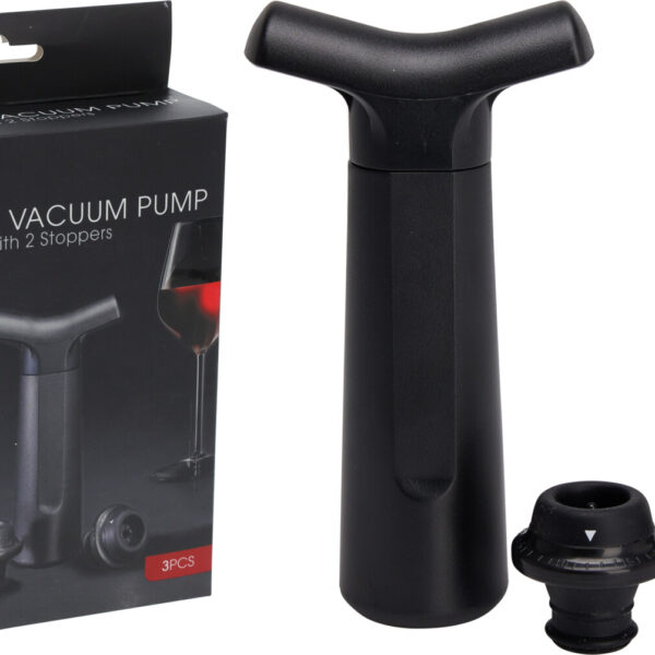 EH Barware wijn vacuumpomp set 13cm 3-delig
