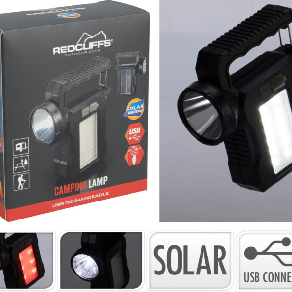 Campinglamp Solar USB oplaadbaar