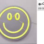 Spiegel Neon Smiley 20x20cm