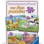 Mijn eerste puzzel 2+4+6+8 stukjes - Boerderijdierenfamilies