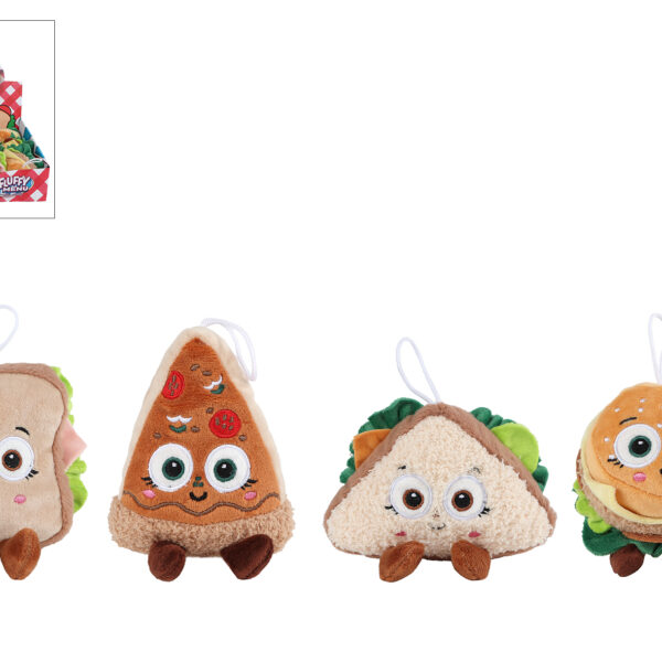 Fluffy Menu food pluche 4ass 13cm