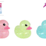 Glamour badeend 3ass 17x15x13,5cm